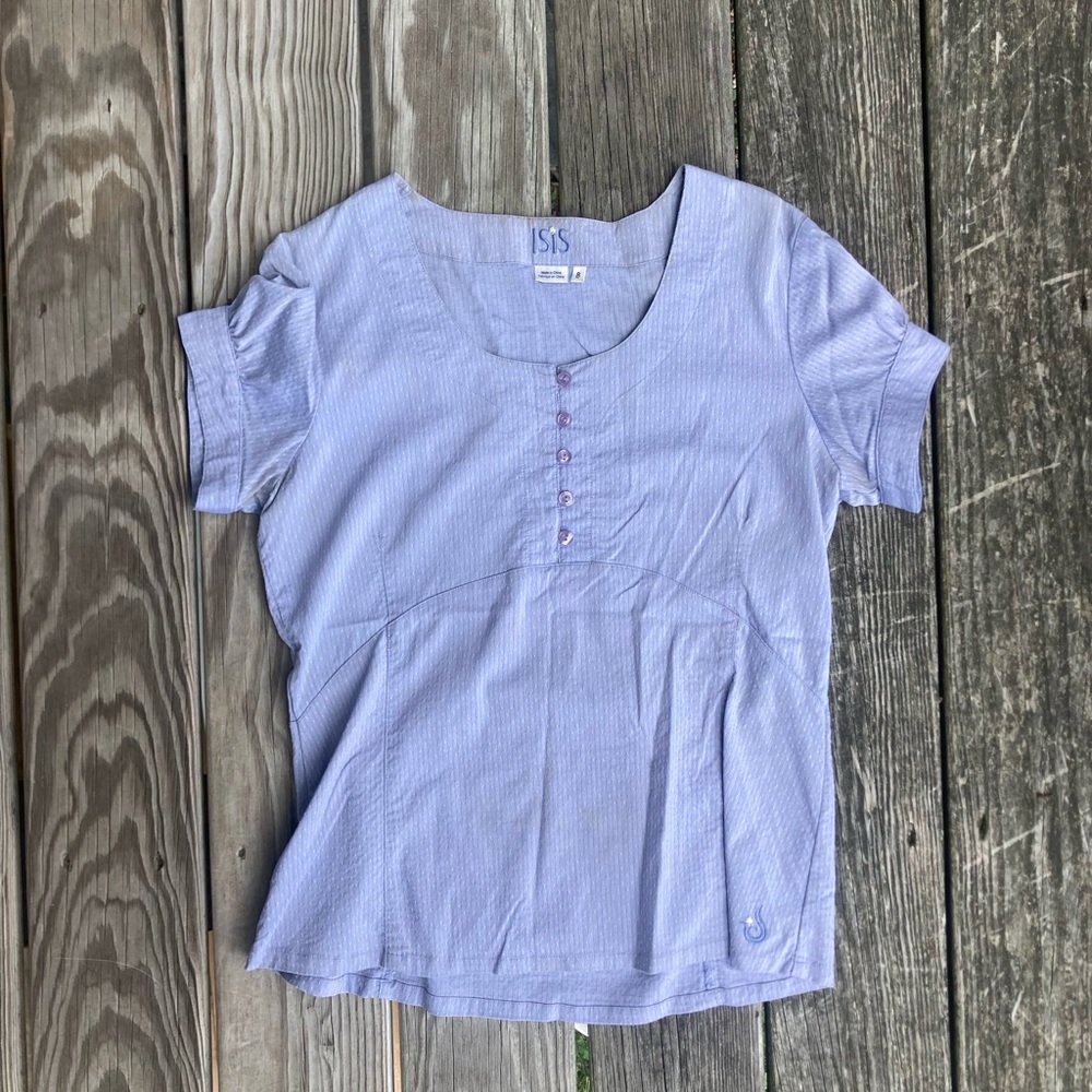 Isis Lavender Button-Up Blouse